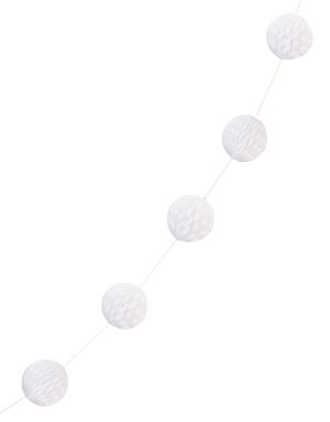 Hvidt Honeycomb Guirlander 213 cm