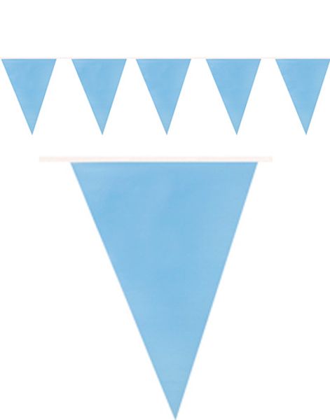 10 Meter Banner med Lyseblå Vimpel Flag