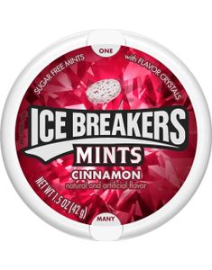 Ice Breakers Mints Cinnamon - Sukkerfrie Sukkertøy med Kanelsmak 42 gram (USA Import)
