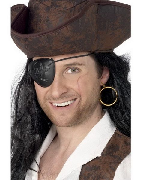 Piratpakke Øjenklap og Clips Ørering