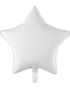 Matt Hvit Stjerneformet Folieballong 48 cm