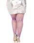 Plus size fiskenett strømpebukse - Lilla