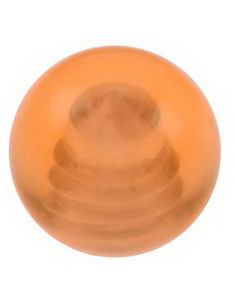 Bold Orange - 3 mm Akrylkugle til 1,2 mm stang