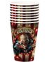 6 stk Pappkopper med Horror Sirkus Motiv 355 ml
