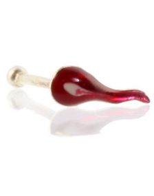 Tadpole Red - Næsepiercing i Ægte Sølv 925S