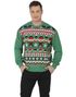 Grøn Juletrøje med Nissealfer og Andre Julemotiver til Herrer