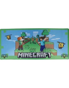 Stor Lisensiert Minecraft Skrivebordsmatte/Musematte 80x35 cm