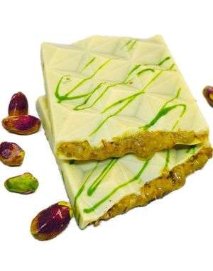 Sweet Gate Håndlavet Hvid Dubai Chokolade med Pistacie 80 Gram