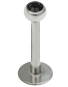 Shiny Stone - 1.2 x 8 mm - Sort Labret