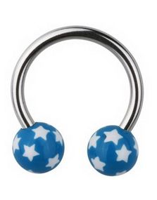 Stardom Eyebrow Piercing - Blue - 1.2 x 10 mm