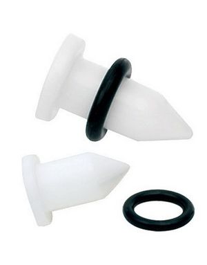 Søm - Hvid Piercing Plug