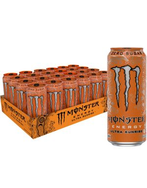 24 stk Monster Energy Ultra Sunrise Zero - Sukkerfri - Helt Brett 24x473 ml (USA Import)