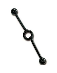 Circle Made Sort - 1,6 x 40 mm Øre Barbel