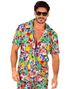 Blomstrete Hawaii Skjorte med Hodeskaller - S/M