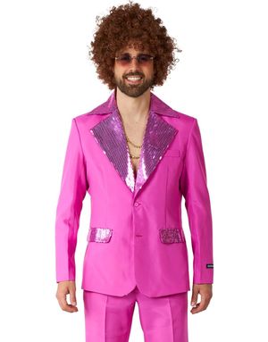 Rosa Disco Dressjakke med Paljettdetaljer til Herre - Suitmeister - M/L