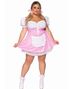 Flørtende Rosa & Hvit Oktoberfestkjole