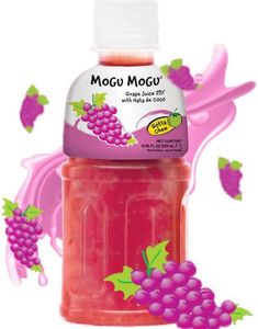 Mogu Mogu Nata De Coco Grape - Druejuice med Kokosgelebiter 320 ml (Japan Import)