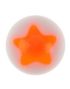 Stjerne Orange - Hvid Akrylkugle