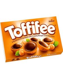 Toffifee - Hasselnøtt i Karamell med Nougat og Sjokolade - 125 gram