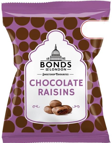 Chokolade Rosiner - Bonds of London 50 gram (UK)