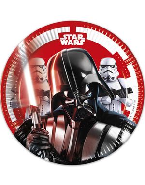8 stk Små Paptallerkner 20 cm - Star Wars Final Battle