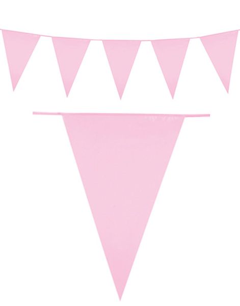 10 Meter Banner med Lys Rosa Vimpel Flag