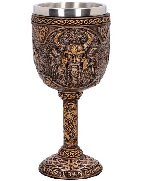 Bronzefarvet Odin Drikkebæger 17 cm