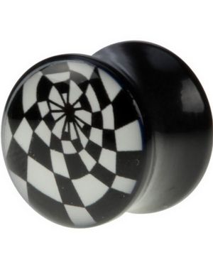 Giddy Pattern - Sort Piercing Plug