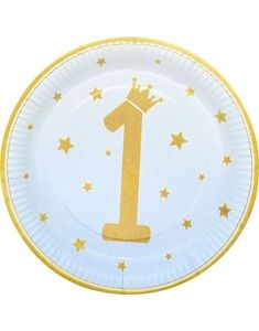 8 stk Papptallerkener 23 cm - 1 Årsfest