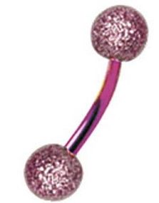 Zirkon UV Pink - 1,2 x 8 mm Øjenbrynspiercing