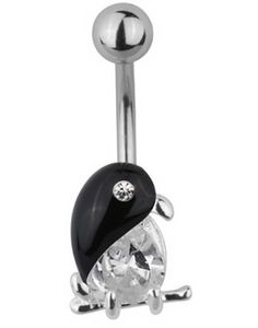 Rio de Janeiro Bird Navlepiercing - Sort