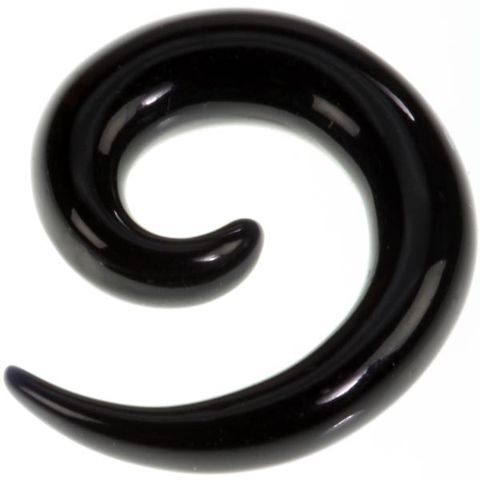 Akryl Curl - Sort Ørepiercing - Str. 5 mm