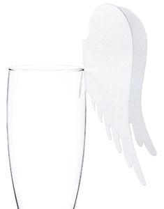 10 stk. Englevinger-Bordkort til glas
