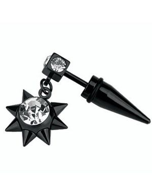 Hanging Diamond Star - Sort Fake Piercing