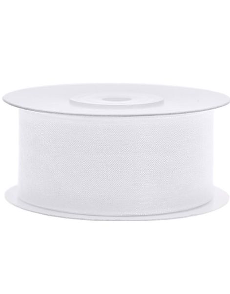 HVIDT Chiffonbånd 25 meter x 38 mm