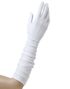 Draperede Hvide Lange Handsker - 37 cm