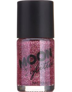 Pink Neglelak med Holografisk Glitter