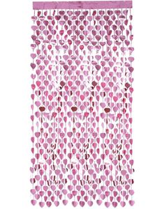 Rosa Hjerte Folie Gardin Backdrop/Bakgrunn 190x91 cm