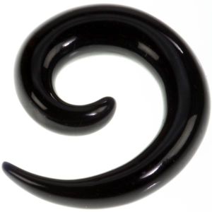 Akryl Curl - Sort Ørepiercing - Str. 5 mm