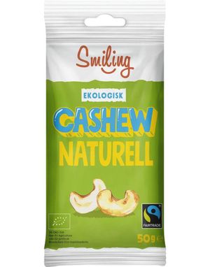 Smiling Økologiske Cashew Naturell 50 gram