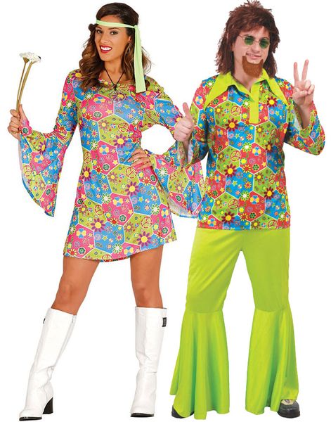 Parkostume - Flower Power Hippiekostumer