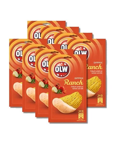 16 stk OLW Ranch Dipmix - Smak av Tomat og Løk - Hel Eske