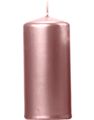 6 stk Metallisk Rosenguldfarvet Kubelys 12x6 cm