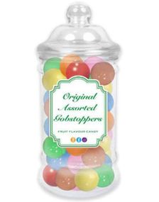 Zed Candy Original Gobstoppers Boutique Jar - Evighetskuler med Fruktsmaker i Flott Krukke 400 gram
