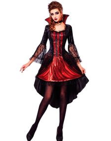 Sort og Rødt Vampyrkostume til Dame