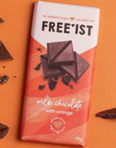 Free'ist Appelsinchokolade 70 gram - Uden Tilsat Sukker