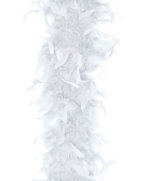 Hvid Fjerboa 180 cm