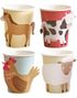 8 stk Kopper med Gårdsdyr Pappmotiver 270 ml - Farm Friends