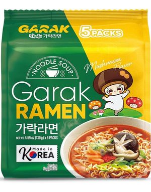 5 stk GARAK Mushroom Flavor Ramen - Hel Pakke 5x130 gram (Korea Import)