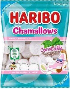 1 kg Stor Pose med Haribo Chamallows / Marshmallows Cocoballs
